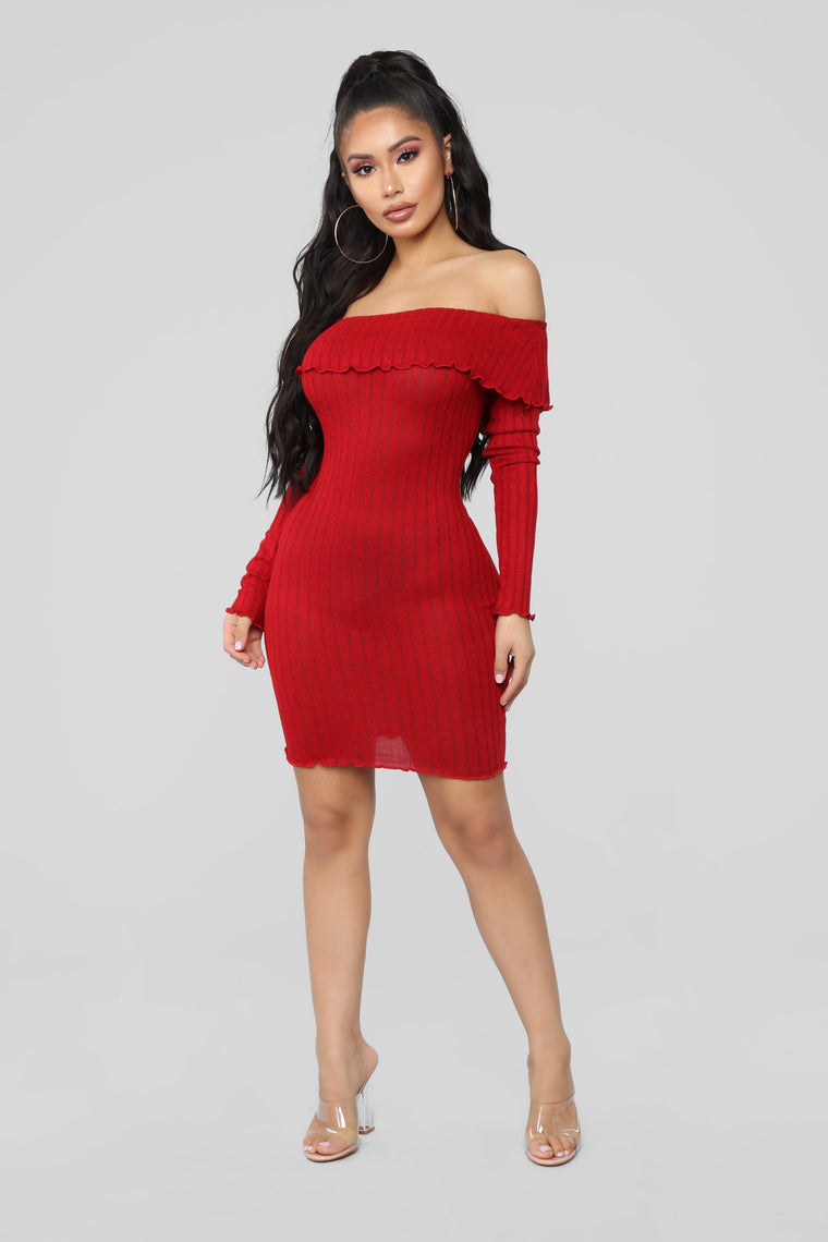 fashion nova off the shoulder dress