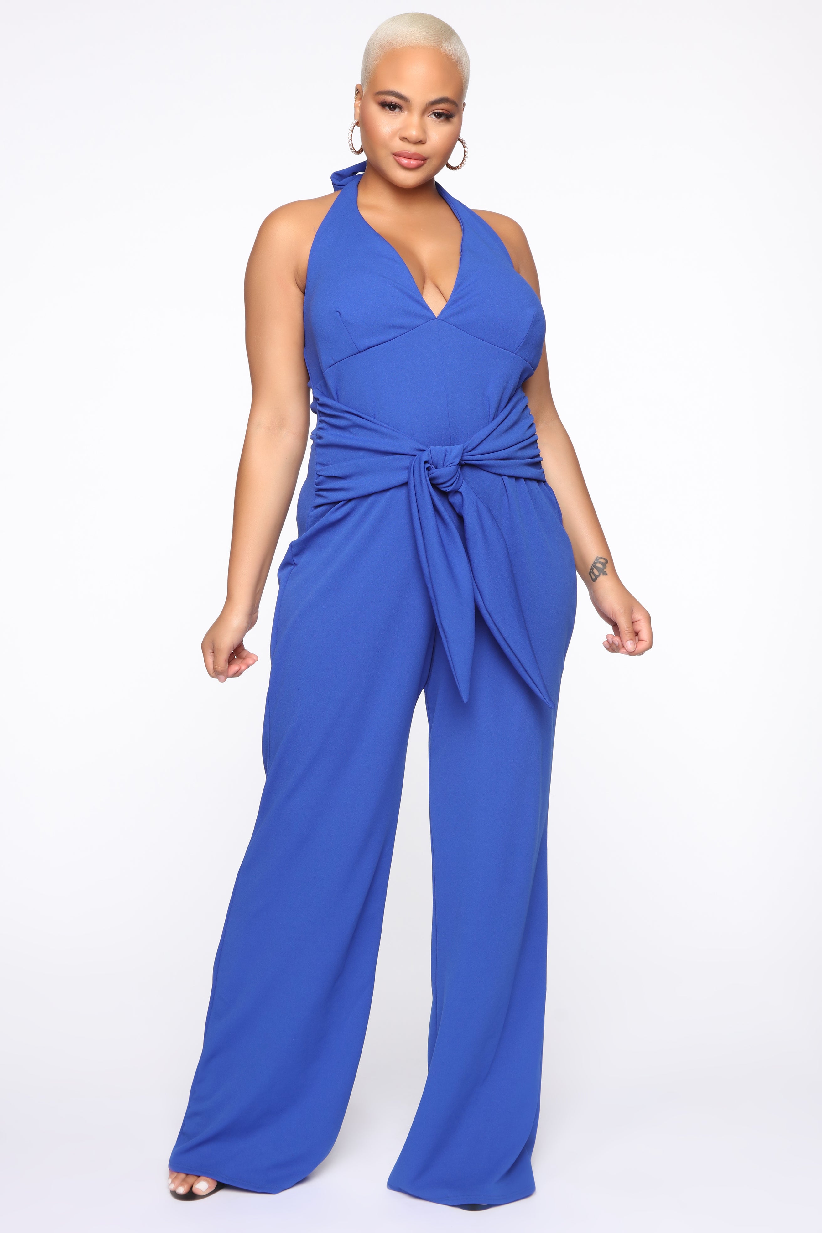 Olesya Halter Jumpsuit - Royal