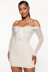 Maura Mesh Dress - White