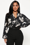 Floral Emotions Top - Black/combo