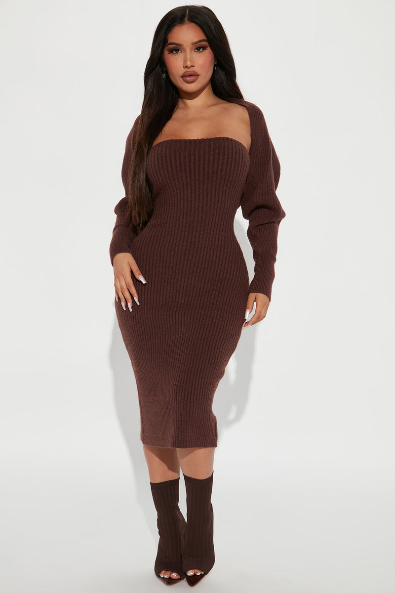 Jet Set Sweater Dress Set - Brown | Fashion Nova, Dresses | Fashion Nova