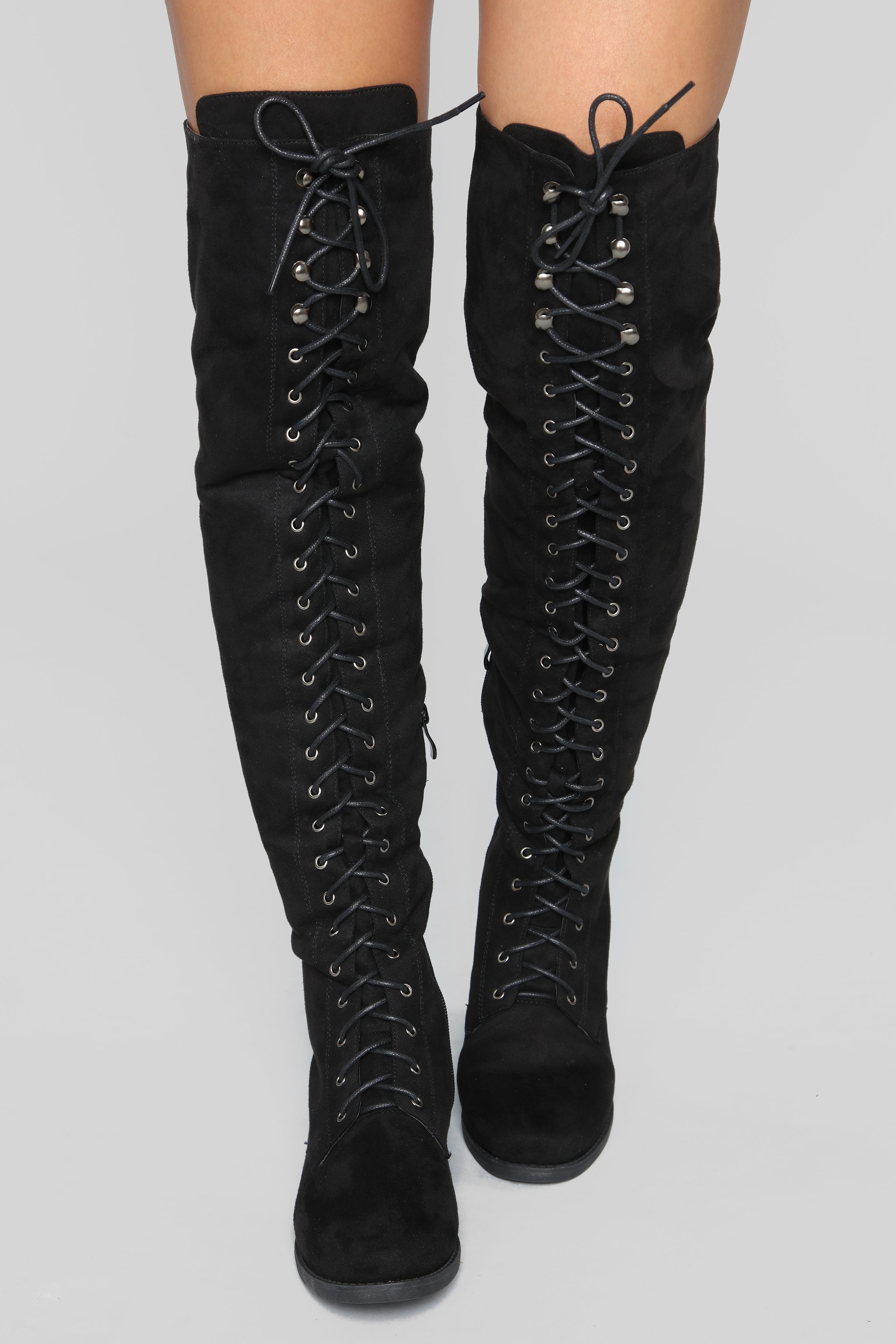 black thigh high boots fashion nova