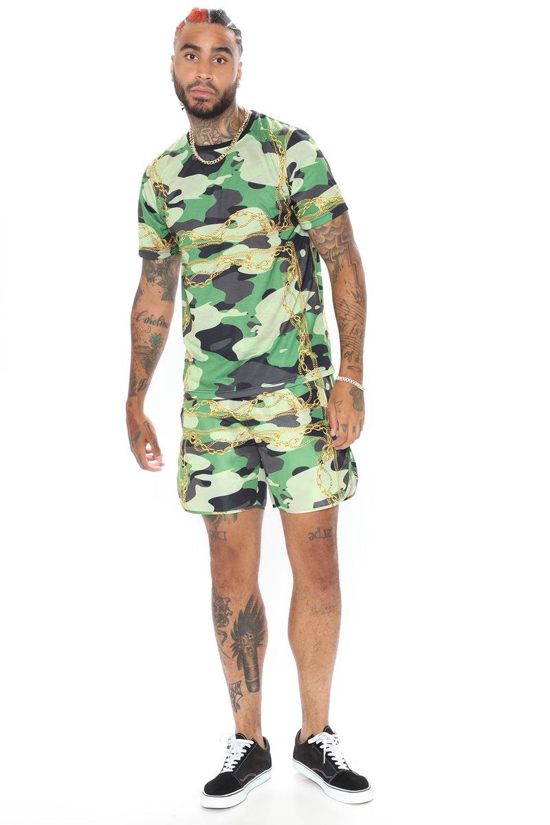 Gilded Camo Short Sleeve Tee - Camouflage | Fashion Nova, Mens Tees ...