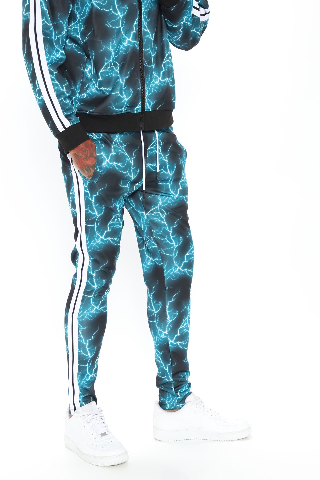 Lightning Strike Track Pant - Black/White | Fashion Nova, Mens Pants |  Fashion Nova