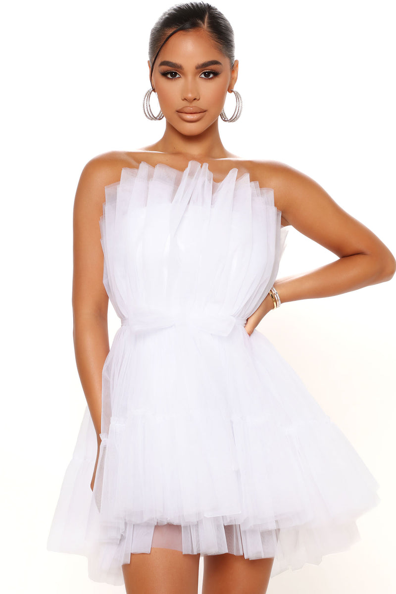 Exclusive Tulle Mini Dress - White | Fashion Nova, Dresses | Fashion Nova