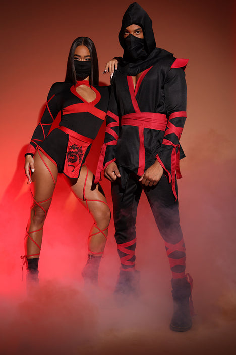 Dragon Ninja 3 Piece Costume Set - Black/Red | Fashion Nova, Womens Costumes  | Fashion Nova
