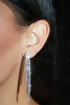 Glam Babe Drop Earrings - Silver