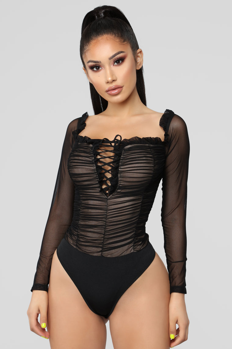 fashion nova black bodysuit