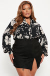 Floral Emotions Top - Black/combo