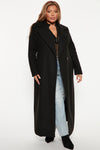 I'm A Goddess Trench Coat - Black