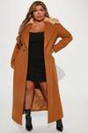 I'm A Goddess Trench Coat - Cognac