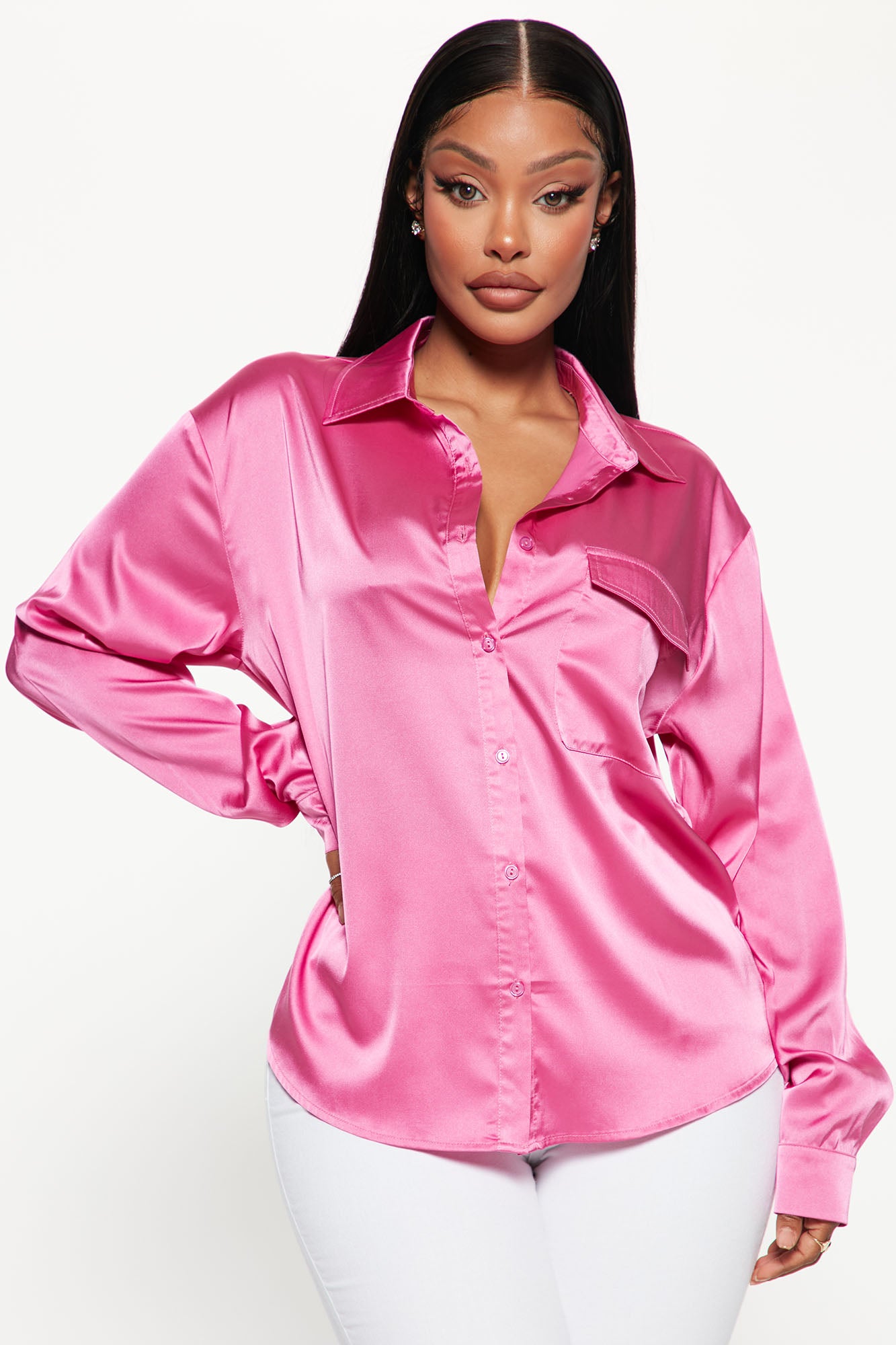 wetgeving Waarschijnlijk krant Ready For It Satin Shirt - Pink | Fashion Nova, Shirts & Blouses | Fashion  Nova