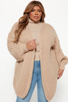 Real Love Open Front Cardigan - Taupe