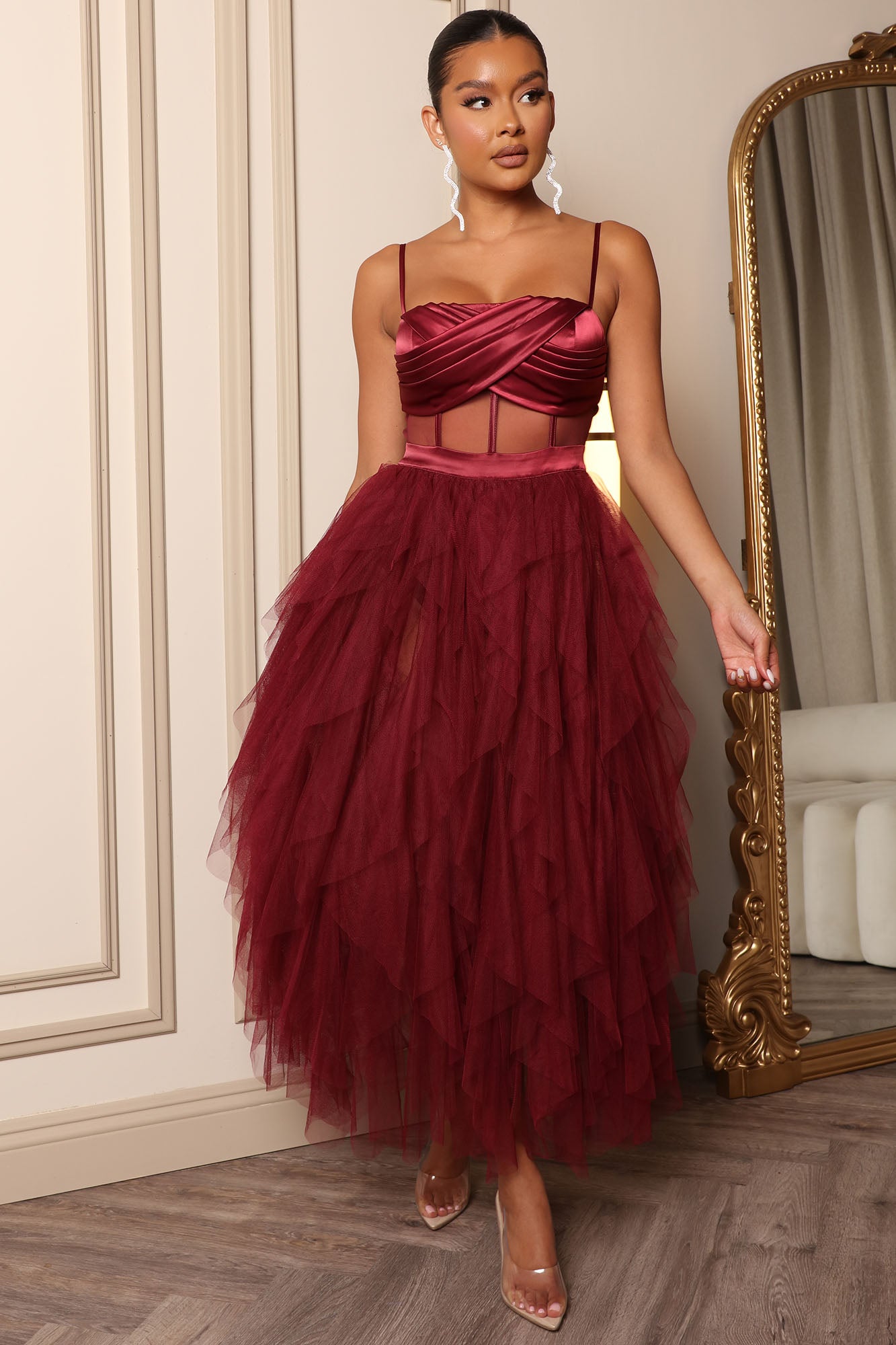 gør det fladt Guggenheim Museum ekstensivt Dream Of Me Tulle Maxi Dress - Burgundy | Fashion Nova, Dresses | Fashion  Nova