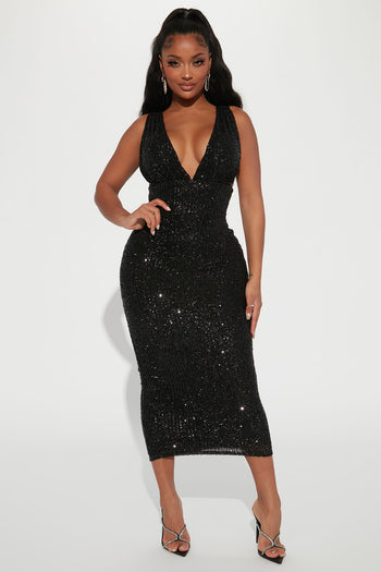 Birthday Queen Sequin Shirt Dress - Silver/Black, Fashion Nova, Dresses