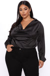 Touch By Touch Satin Top - Black