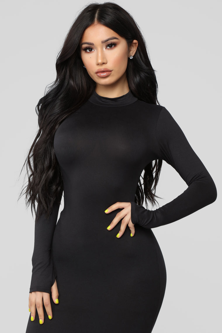 fashion nova sexy black dress