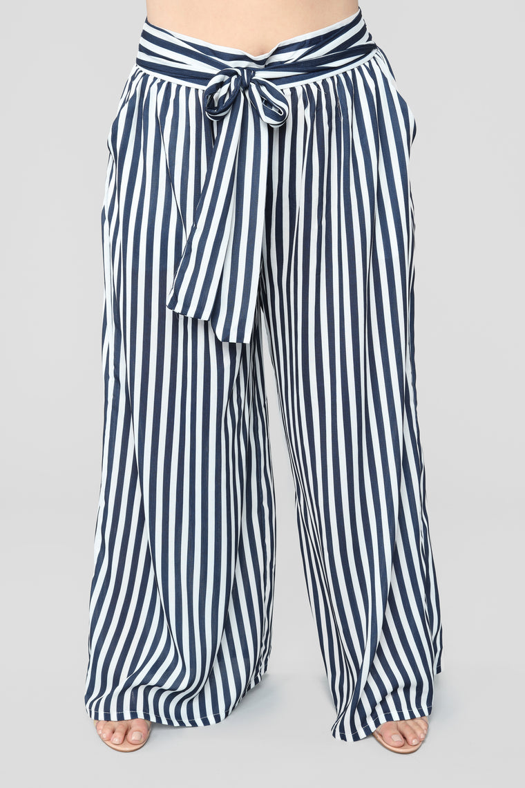 Brea Stripe Pants - Navy/White, Pants | Fashion Nova