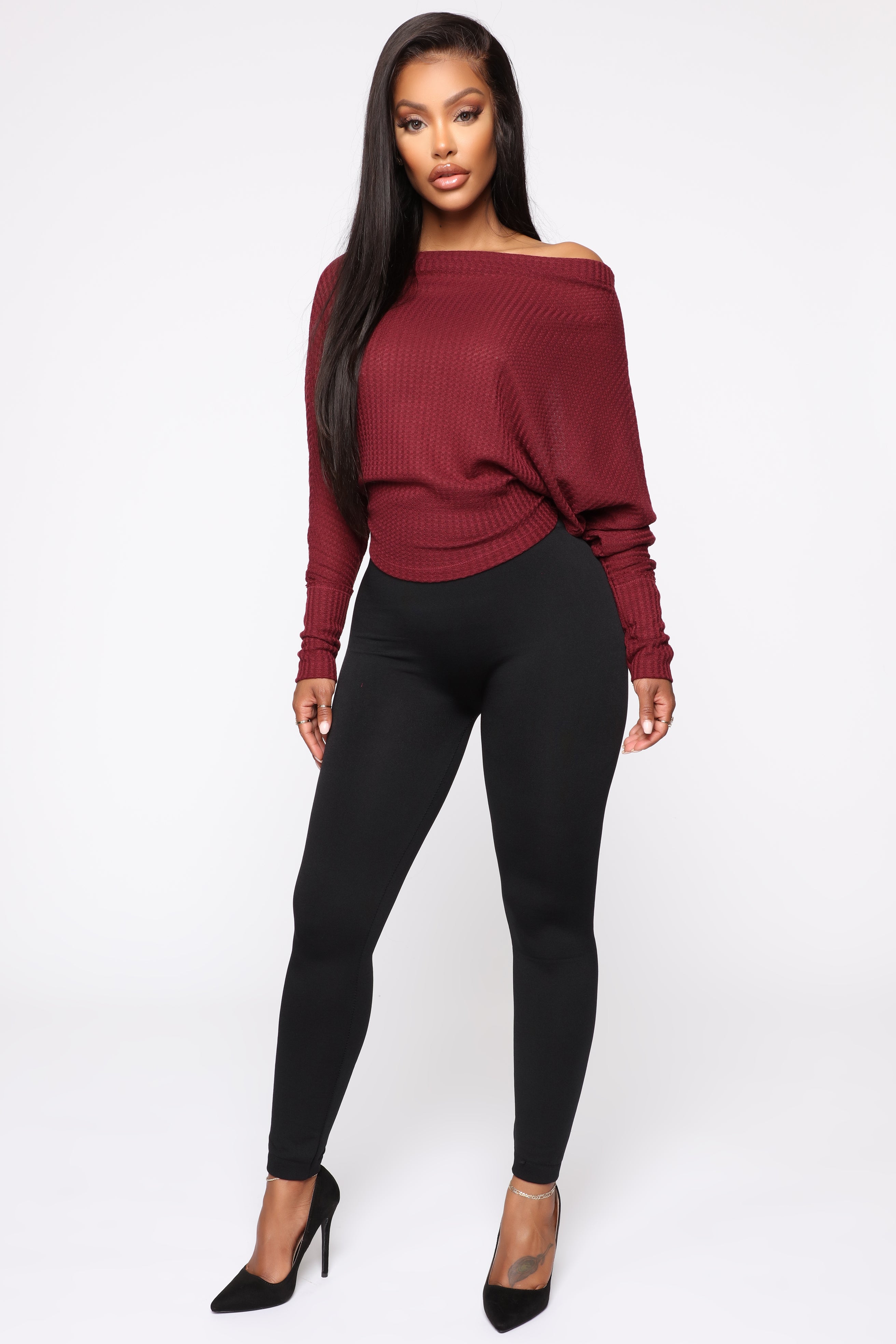 Yes Fleece Leggings - Black – Fashion Nova