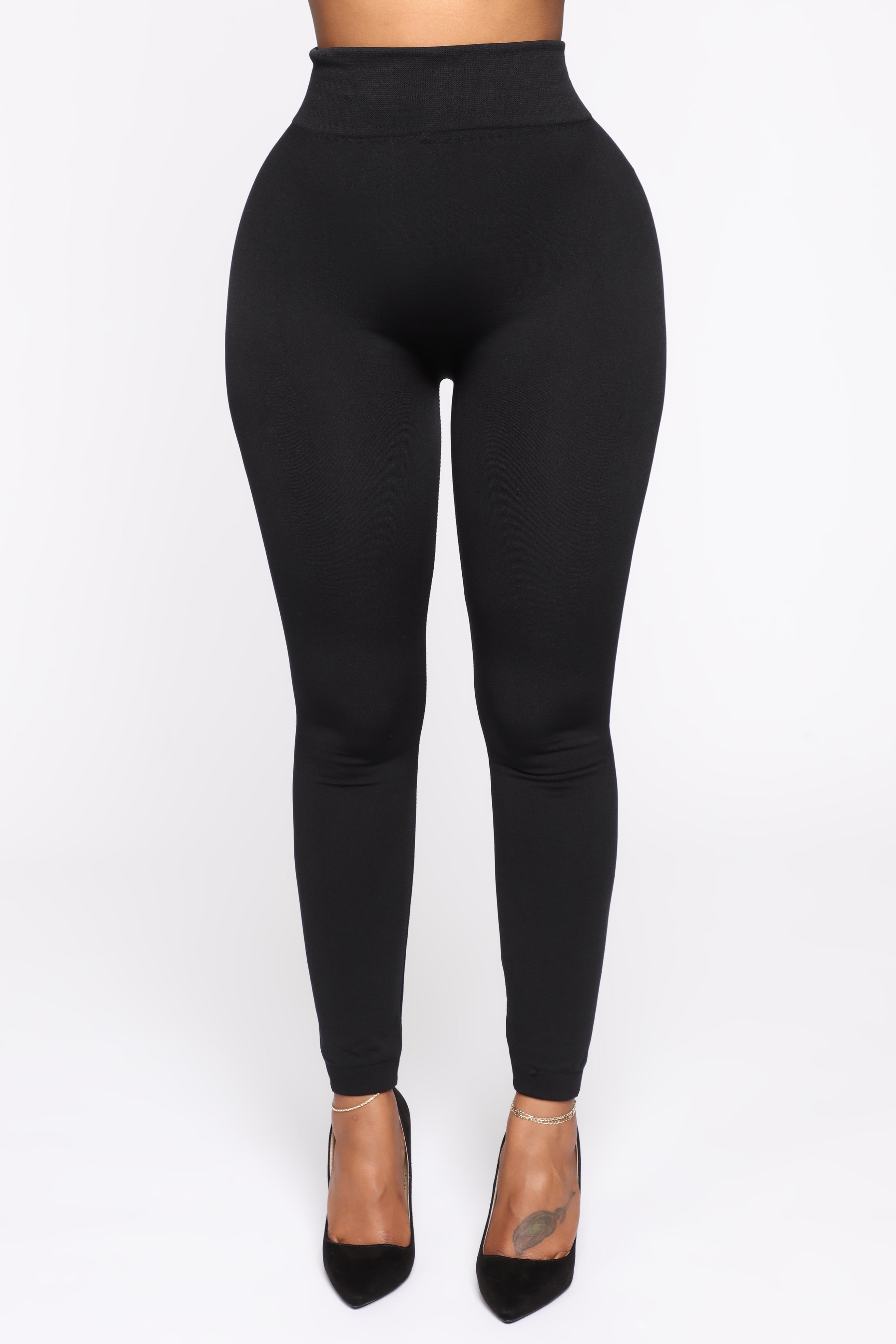 Yes Fleece Leggings - Black – Fashion Nova