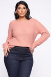 Ariana Waffle Sweater - Mauve