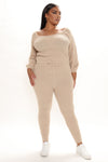 Running From You Sweater Set - Beige