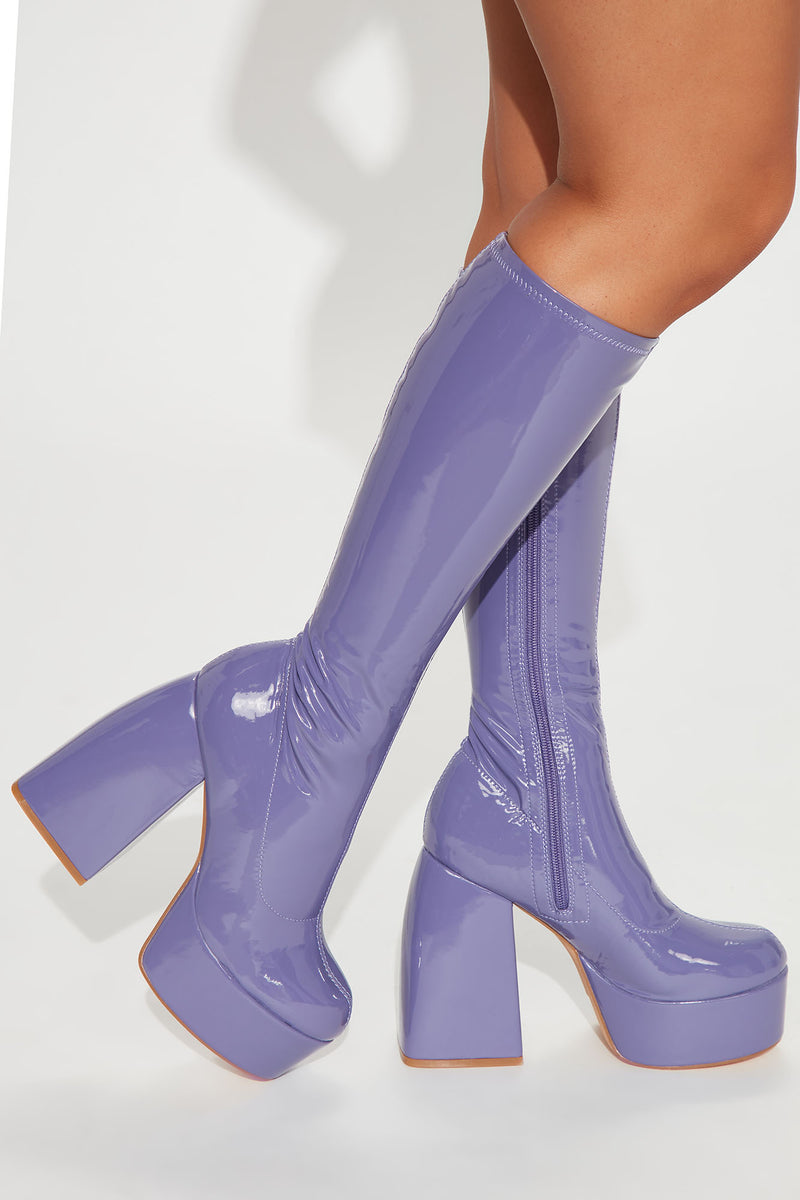 Standing Ovation Knee High Boots - Violet | Fashion Nova, Shoes ...