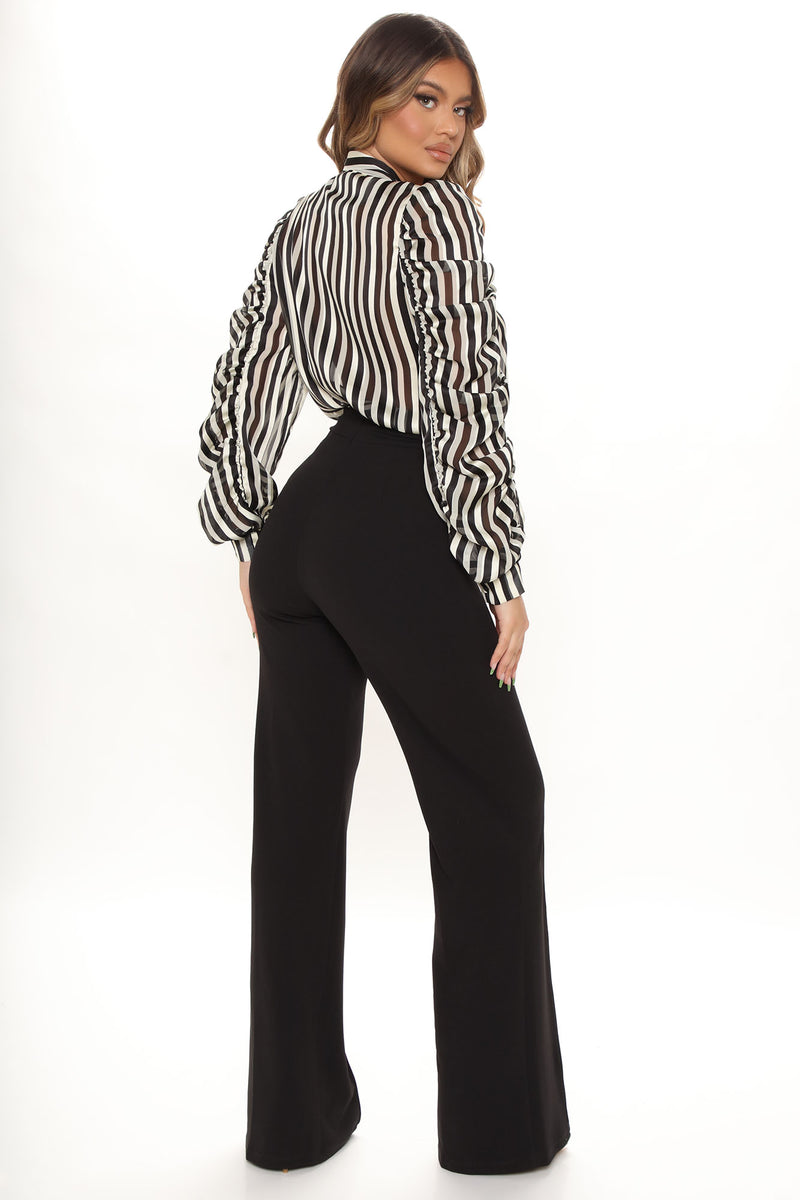 Office Crush Wide Leg Pant 33 - Black | Fashion Nova, Pants | Fashion Nova