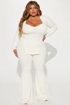 Call My Name Long Sleeve Pant Set - Ivory