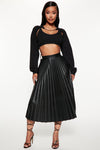 Stating Facts Midi Skirt - Black