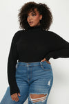 Roll With The Flow Turtleneck Sweater - Black