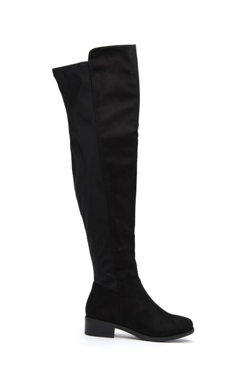 womens flat thigh high boots