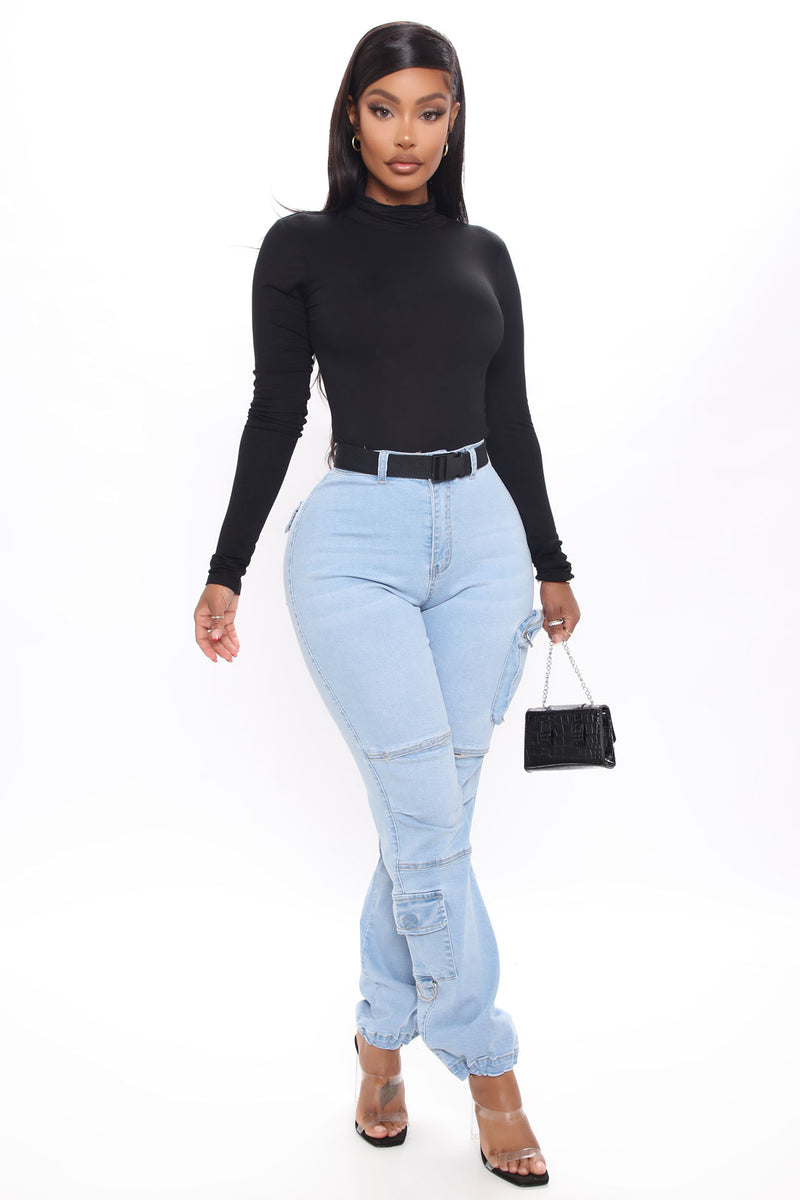 Pamela Turtle Neck Long Sleeve Bodysuit - Black | Fashion Nova, Basic ...