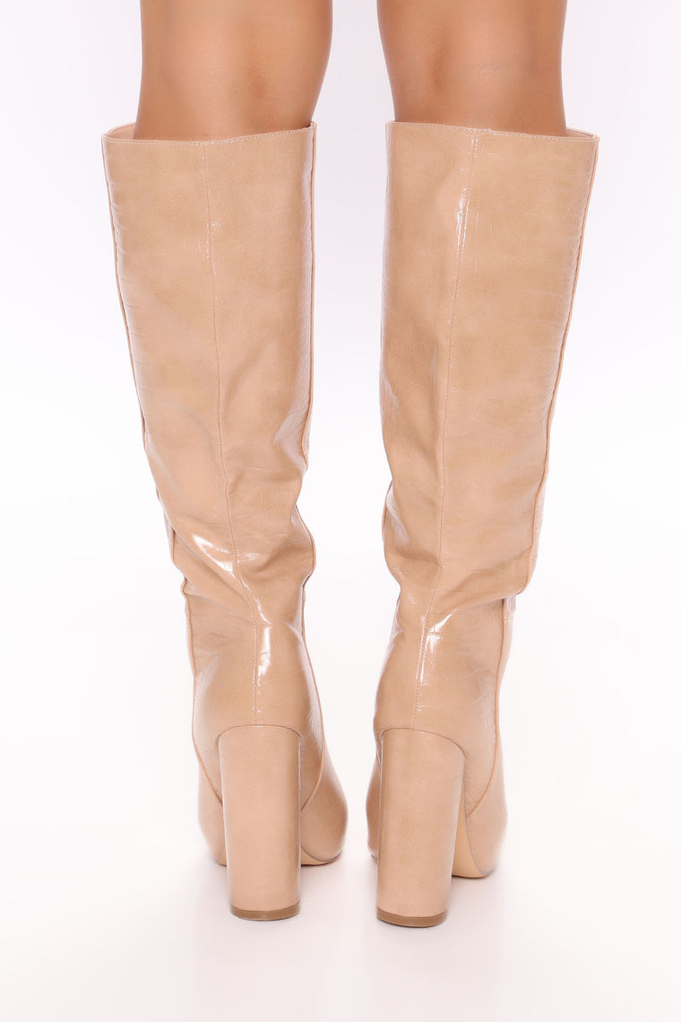What's It To You Knee High Boots - Nude 
