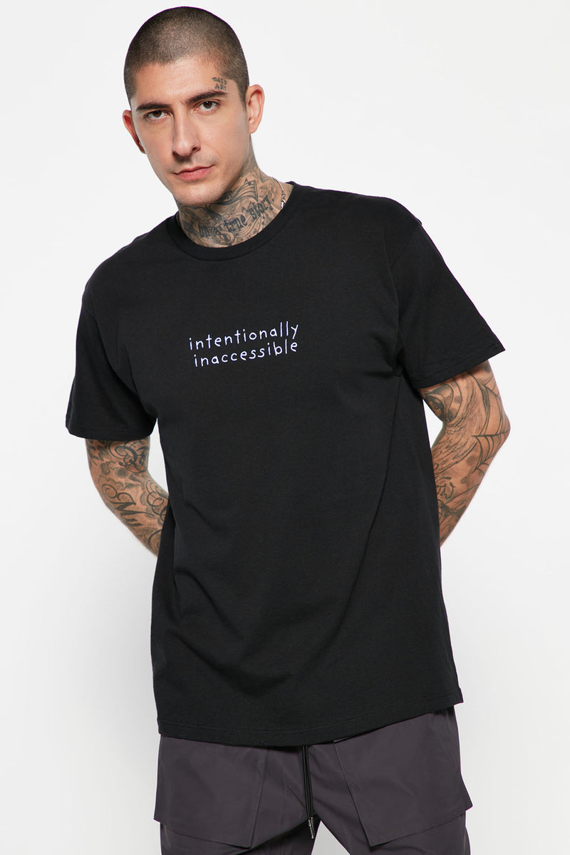 Inaccessible Short Sleeve Tee - Black | Fashion Nova, Mens Tees & Tanks ...