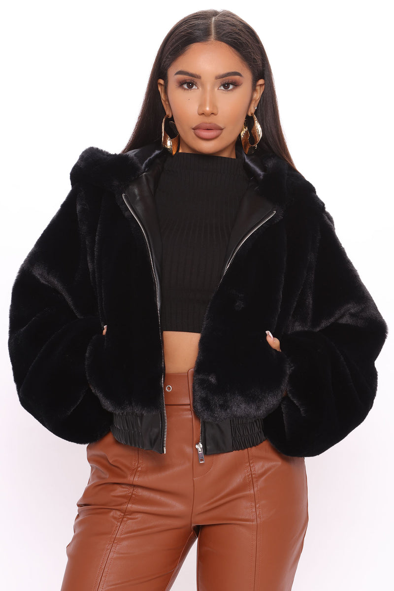 Carina Faux Fur Jacket - Black | Fashion Nova, Jackets & Coats ...
