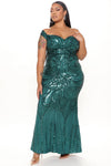 Until The Weekend Sequin Maxi Dress - Emerald