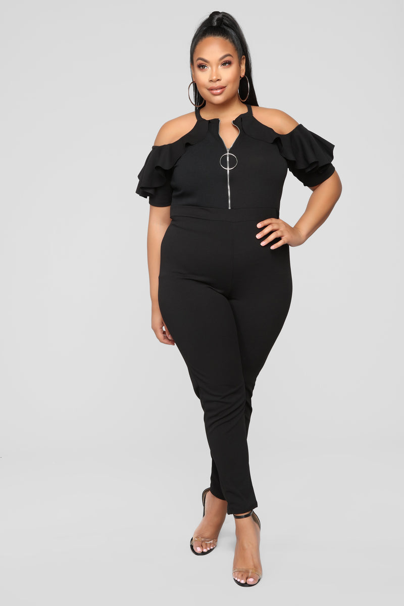 Love Me Now Ruffle Jumpsuit - Black | Fashion Nova, Jumpsuits | Fashion ...