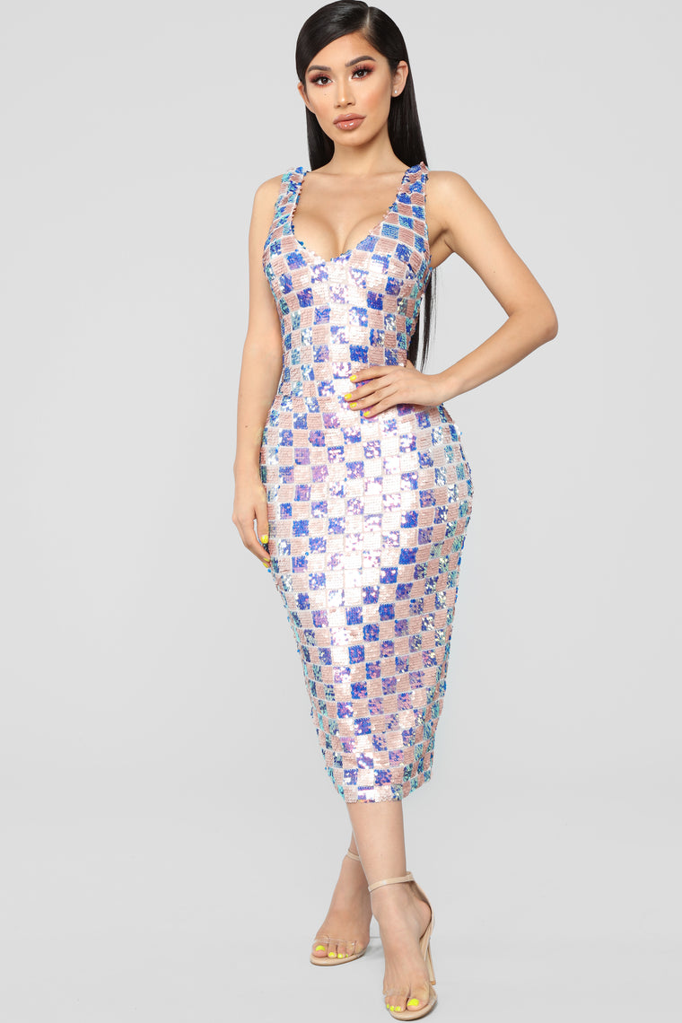 checkered dress fashion nova