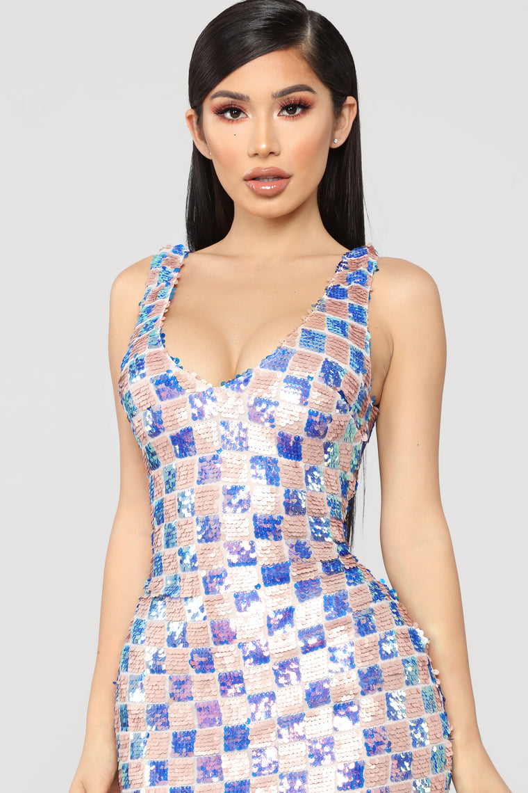 checkered dress fashion nova