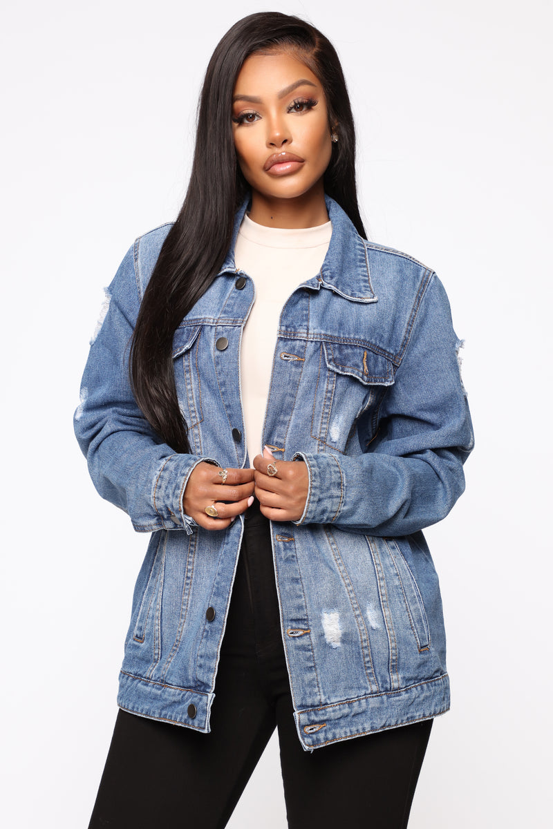 Her Majesty Denim Jacket - Medium Blue | Fashion Nova, Jackets & Coats ...