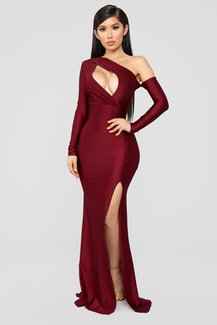 fashion nova burgundy dresses