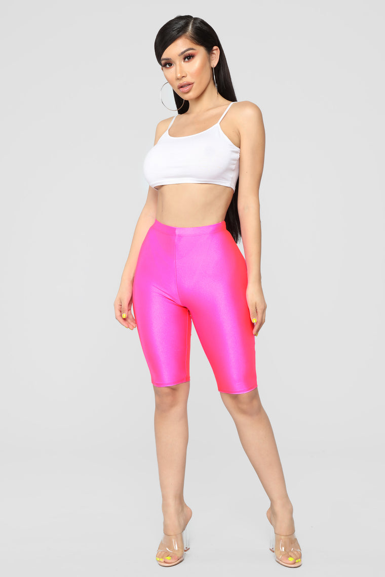 hot pink plus size shorts