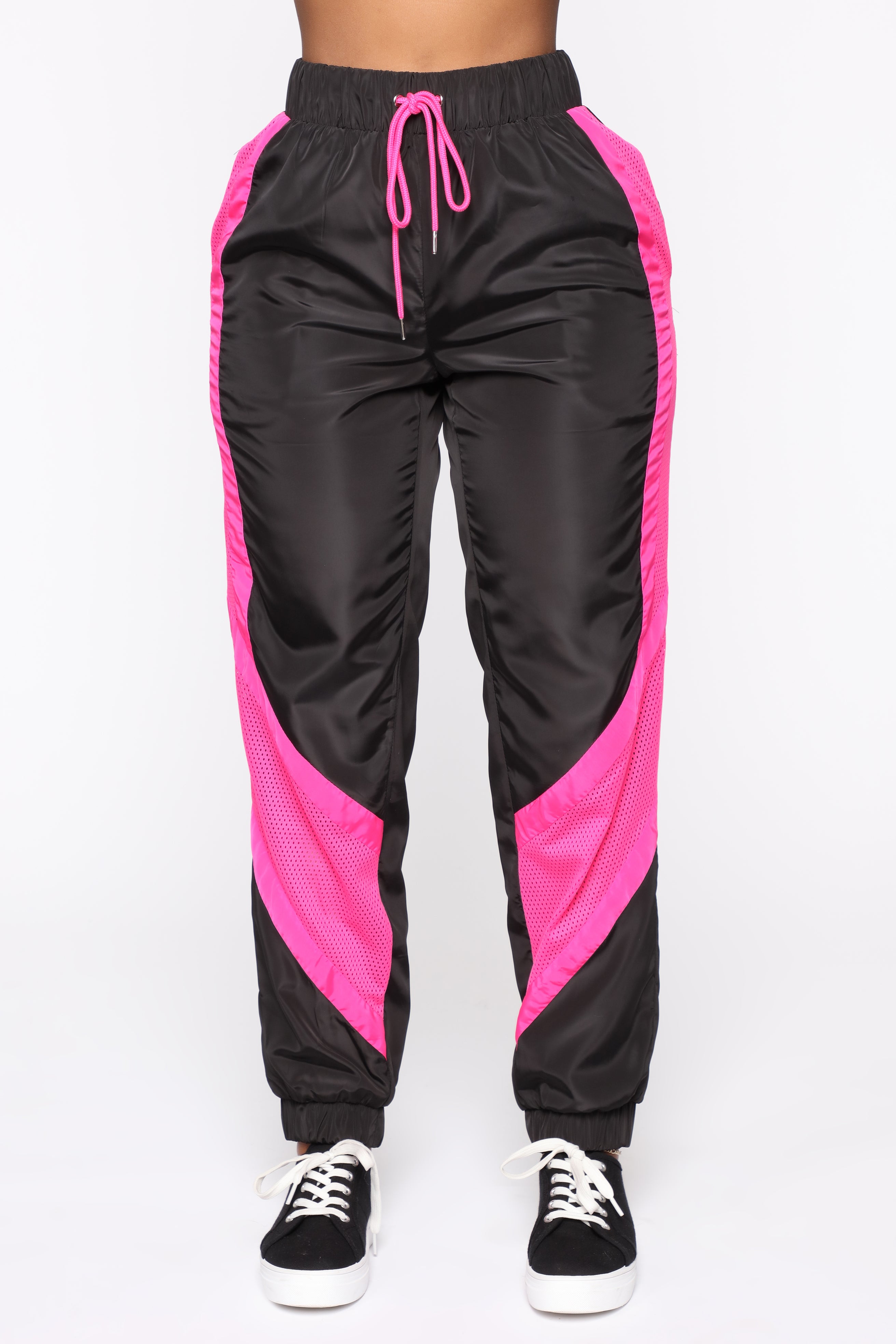 neon pink joggers