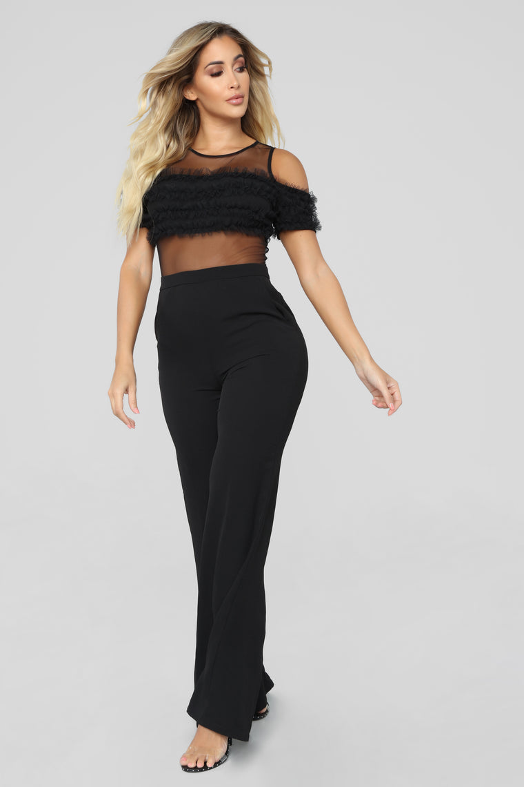 mesh jumpsuit fashion nova