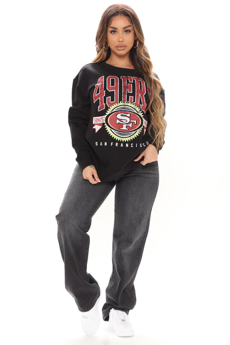 NFL Old English 49ers Hoodie - Burgundy