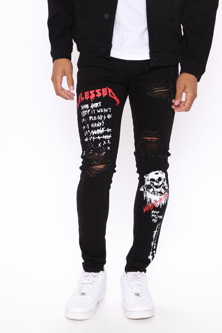 black rockstar jeans