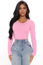 Your Everyday Long Sleeve Tee - Pink