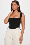 Side Struttin' Corset Top - Black