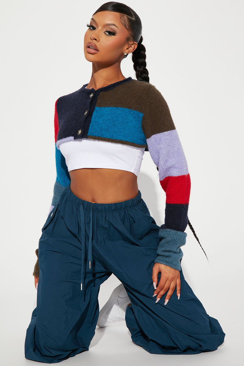 Let 'Em Know Cropped Colorblock Cardigan - Multi Color | Fashion Nova ...